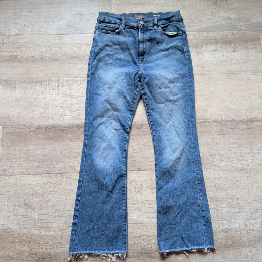 ​DL1961 Bridget Boot High Rise Instasculpt Crop Jeans Womens Size 30 Blue Denim